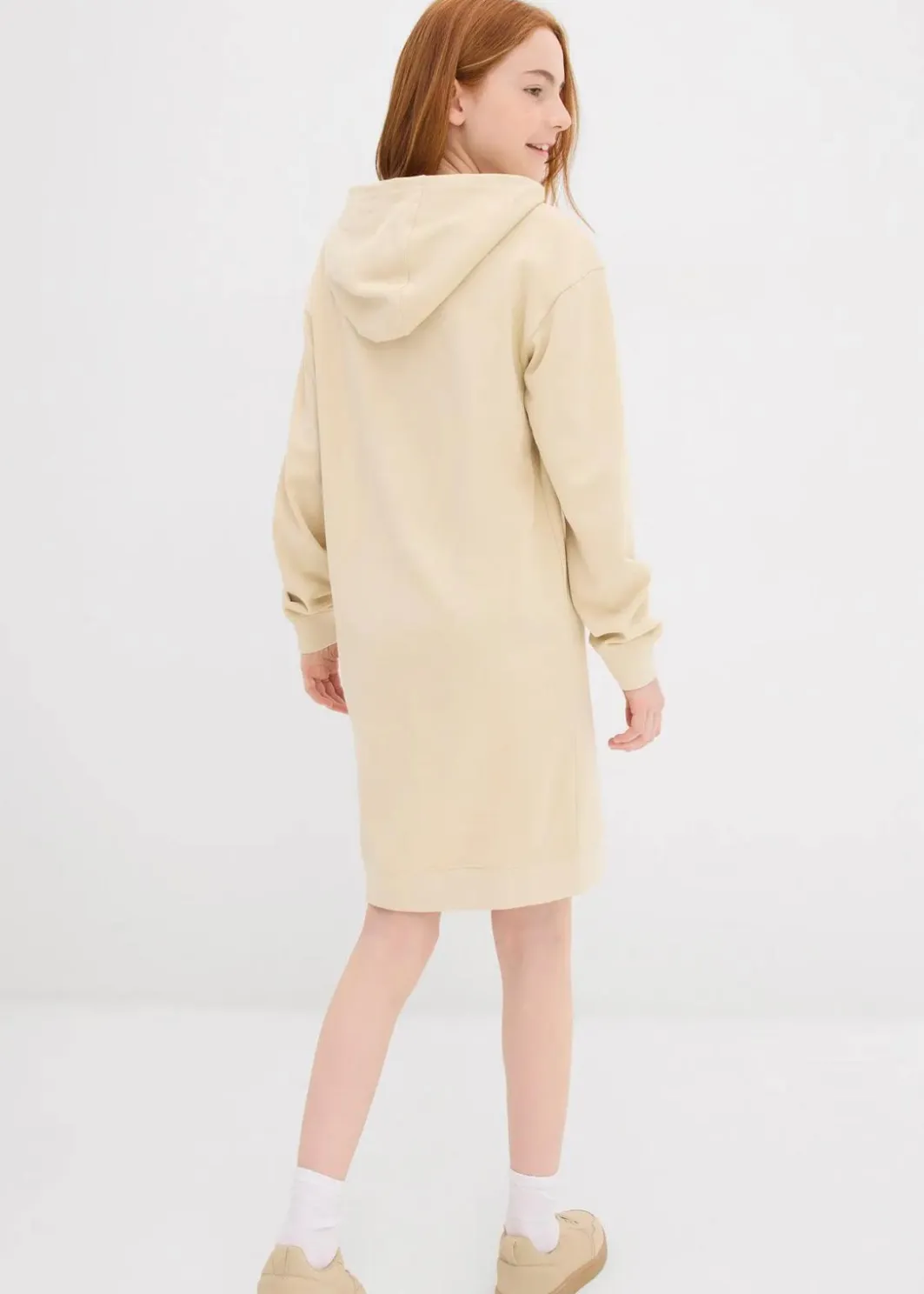 Kinder bonprix Mädchen 9-16 Jahre·Kleider & Jumpsuits|Mädchen 2-8 Jahre·Nachhaltigere Materialien|Kapuzen-Sweatkleid aus reiner Bio-Baumwolle