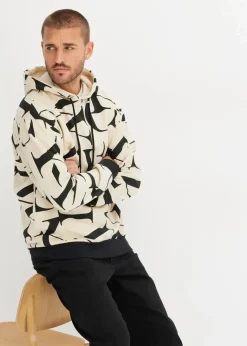 Herren bonprix Sweat|Große Größen|Kapuzensweatshirt aus Bio Baumwolle, Loose Fit