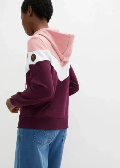 Damen bonprix Bekleidung·Blusen & Tuniken|Nachhaltigere Materialien|Kapuzensweatshirt mit großem Kragen