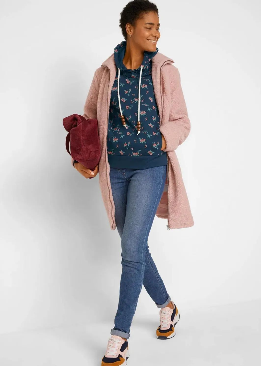 Sale Kapuzensweatshirt mit Kordeln aus reiner Baumwolle Damen Bekleidung·Blusen & Tuniken|Sweat