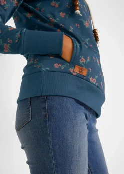 Sale Kapuzensweatshirt mit Kordeln aus reiner Baumwolle Damen Bekleidung·Blusen & Tuniken|Sweat