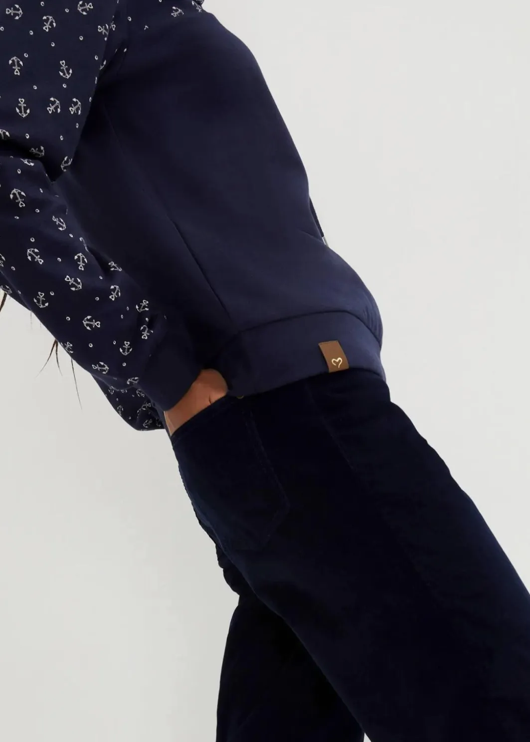 Damen bonprix Nachhaltigere Materialien|Kapuzensweatshirt mit Reißverschluss aus reiner Baumwolle