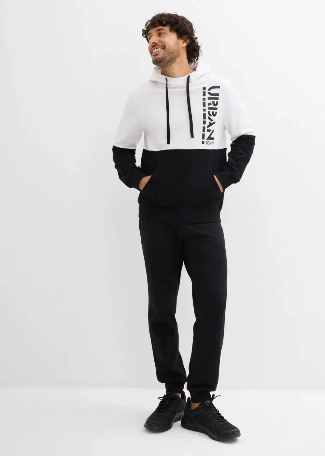 Herren bonprix Sweat|Sportbekleidung|Kapuzensweatshirt, Slim Fit