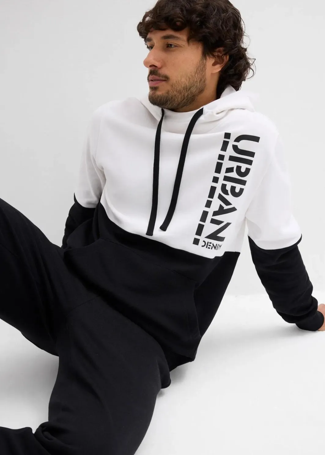 Herren bonprix Sweat|Sportbekleidung|Kapuzensweatshirt, Slim Fit