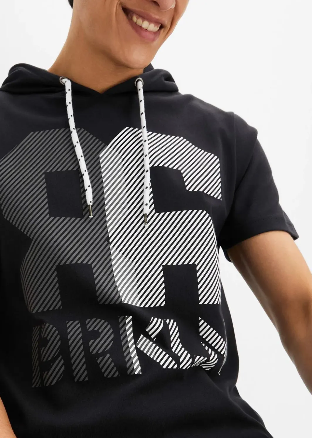 Herren bonprix Große Größen|Shirts & Polos|Kapuzen-T-Shirt aus schwerer Baumwolle