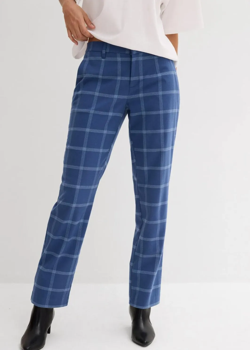 Damen bonprix Bekleidung·Kleider|Nachhaltigere Materialien|Karierte Chinohose