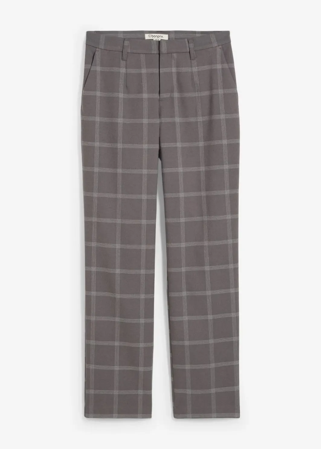 Damen bonprix Hosen|Nachhaltigere Materialien|Karierte Chinohose