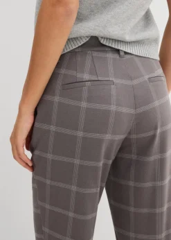 Damen bonprix Hosen|Nachhaltigere Materialien|Karierte Chinohose