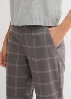 Damen bonprix Hosen|Nachhaltigere Materialien|Karierte Chinohose