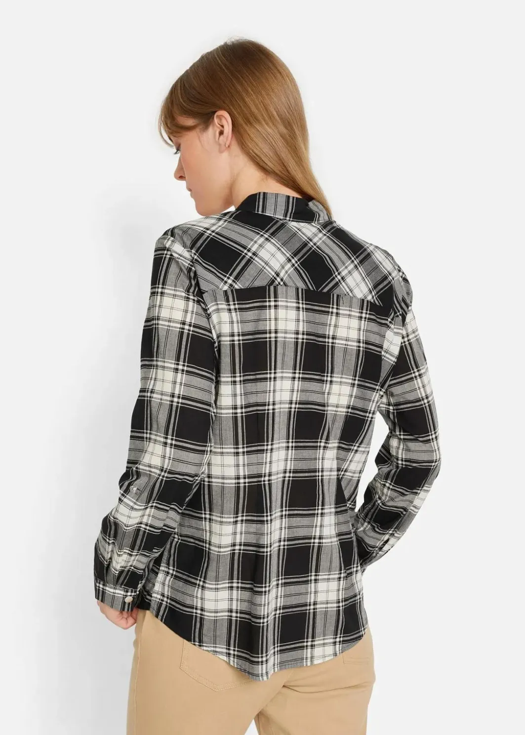 Online Karierte Hemdbluse aus reiner Baumwolle Damen Blusen & Tuniken|Bekleidung·Jacken & Mäntel