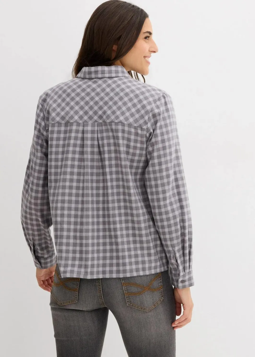 Sale Karierte Hemdbluse aus reiner Baumwolle Damen Bekleidung·Jacken & Mäntel|Blusen & Tuniken