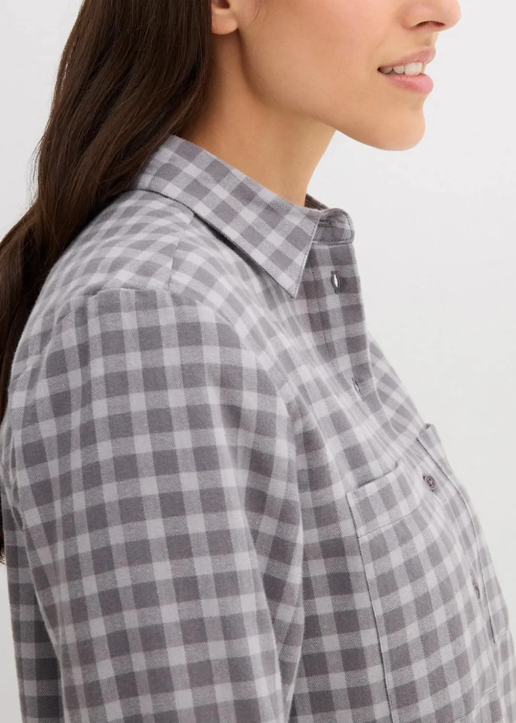 Sale Karierte Hemdbluse aus reiner Baumwolle Damen Bekleidung·Jacken & Mäntel|Blusen & Tuniken