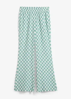 Best Karierte Marlenehose aus fließender Viskose Damen Bekleidung·Kleider|Hosen