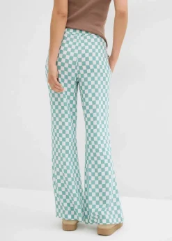 Best Karierte Marlenehose aus fließender Viskose Damen Bekleidung·Kleider|Hosen