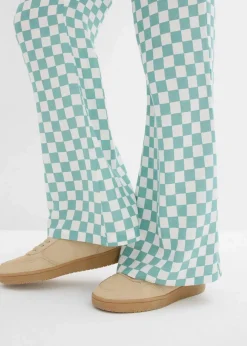 Best Karierte Marlenehose aus fließender Viskose Damen Bekleidung·Kleider|Hosen