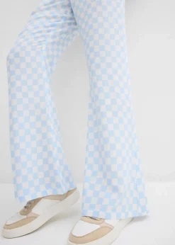 Damen bonprix Nachhaltigere Materialien|Hosen|Karierte Marlenehose aus fließender Viskose