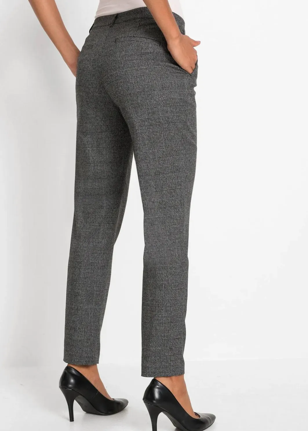 Damen bonprix Bekleidung·Kleider|Hosen|Karo-Chinohose