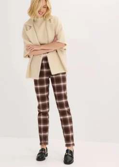 Damen bonprix Bekleidung·Kleider|Hosen|Karohose mit Umschlag
