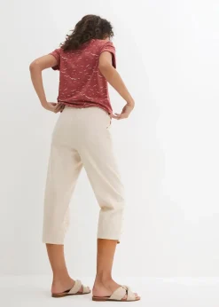 Damen bonprix Bekleidung·Kleider|Hosen|Karottenhose aus Leinen-Baumwollmischung