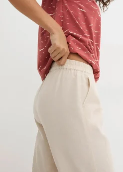 Damen bonprix Bekleidung·Kleider|Hosen|Karottenhose aus Leinen-Baumwollmischung