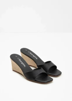 Hot Keilpantoletten in Bast-Optik Damen Strandmode|Sommerschuhe