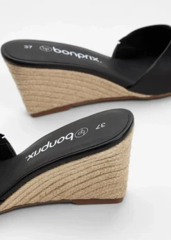 Hot Keilpantoletten in Bast-Optik Damen Strandmode|Sommerschuhe
