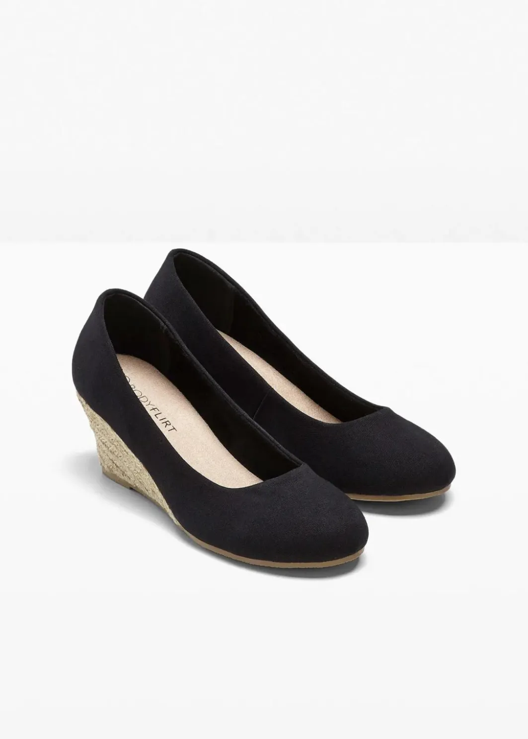 Damen bonprix Pumps|Keilpumps in Bastoptik