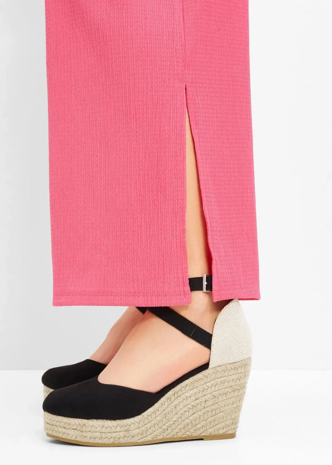 Damen bonprix Pumps|Keilpumps in Bast-Optik