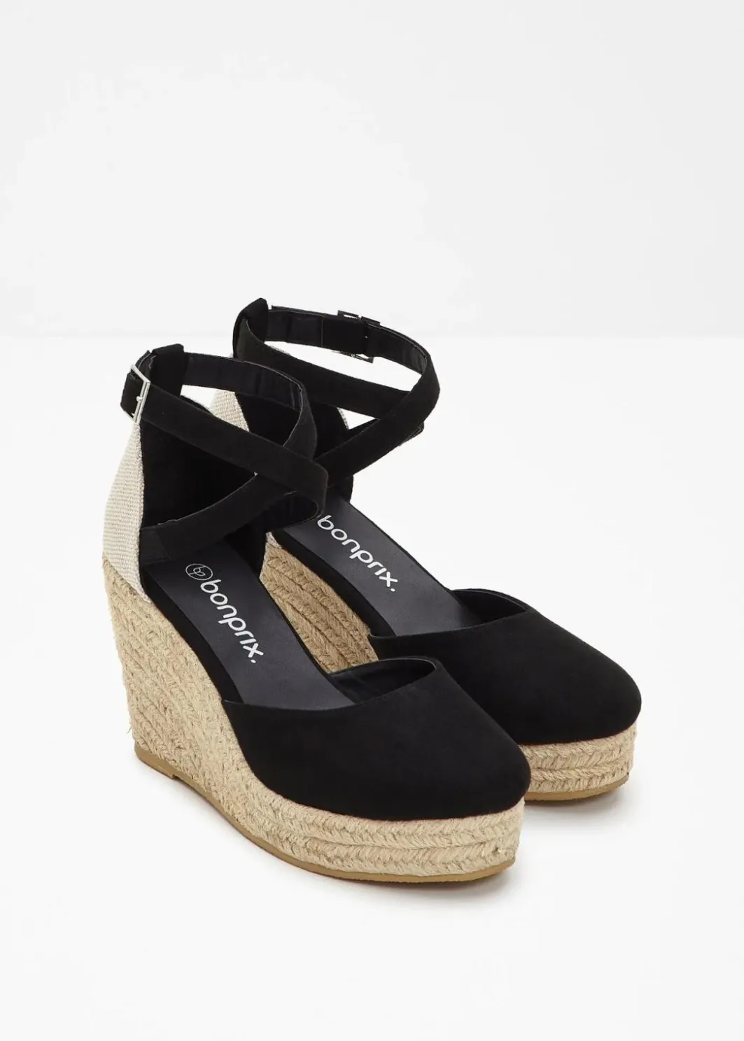Damen bonprix Pumps|Keilpumps in Bast-Optik