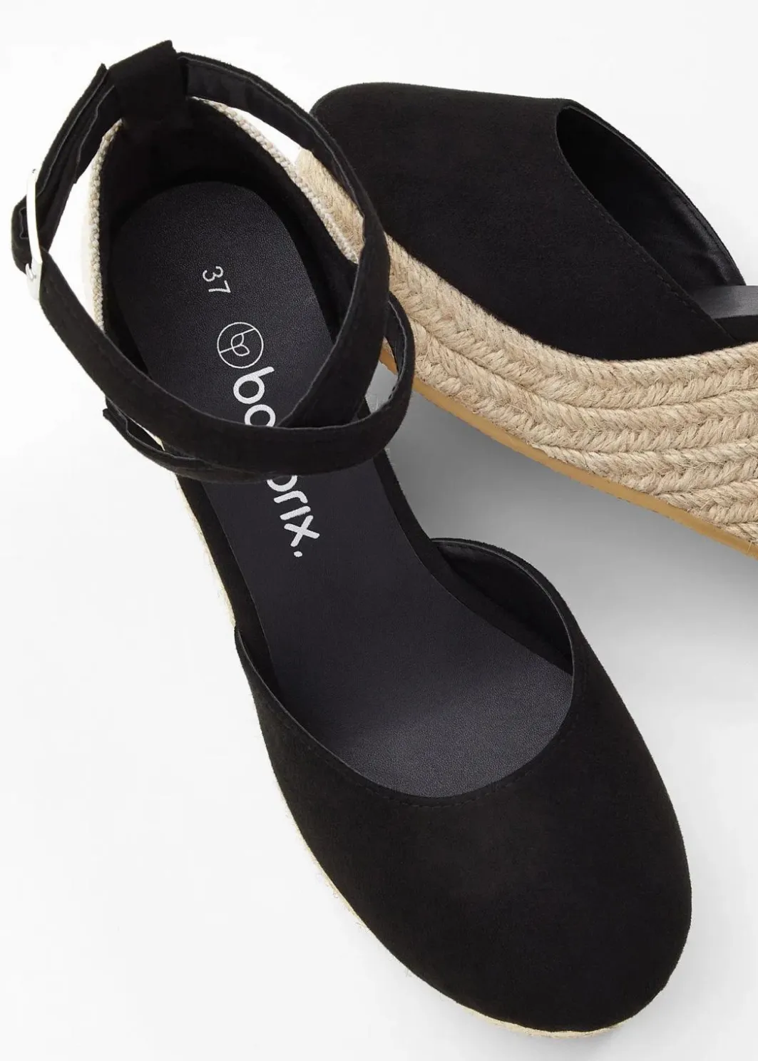 Damen bonprix Pumps|Keilpumps in Bast-Optik