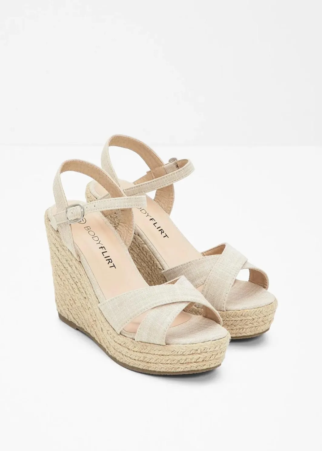 Sale Keilsandaletten in Bast-Optik Damen Sommerschuhe