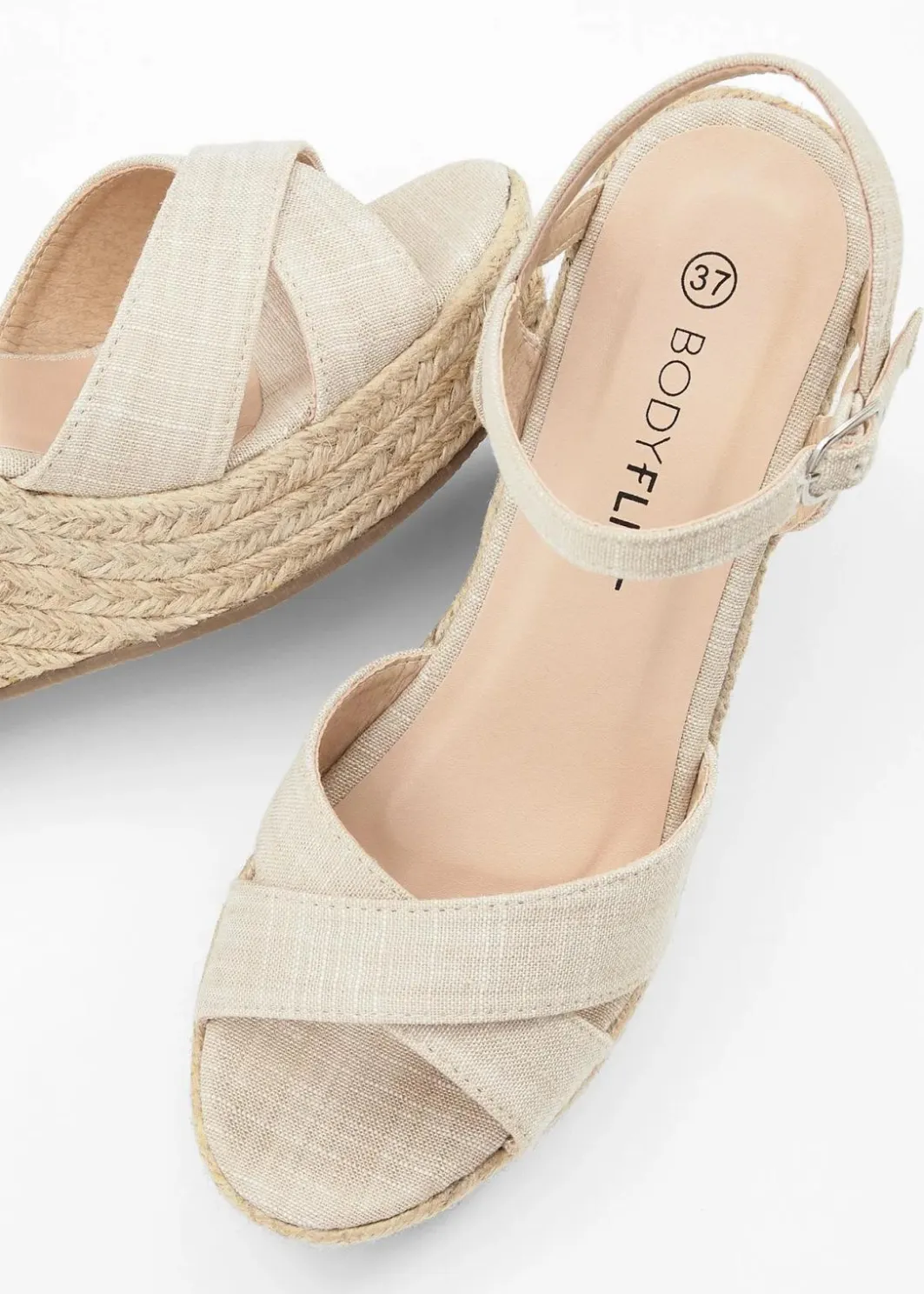Sale Keilsandaletten in Bast-Optik Damen Sommerschuhe