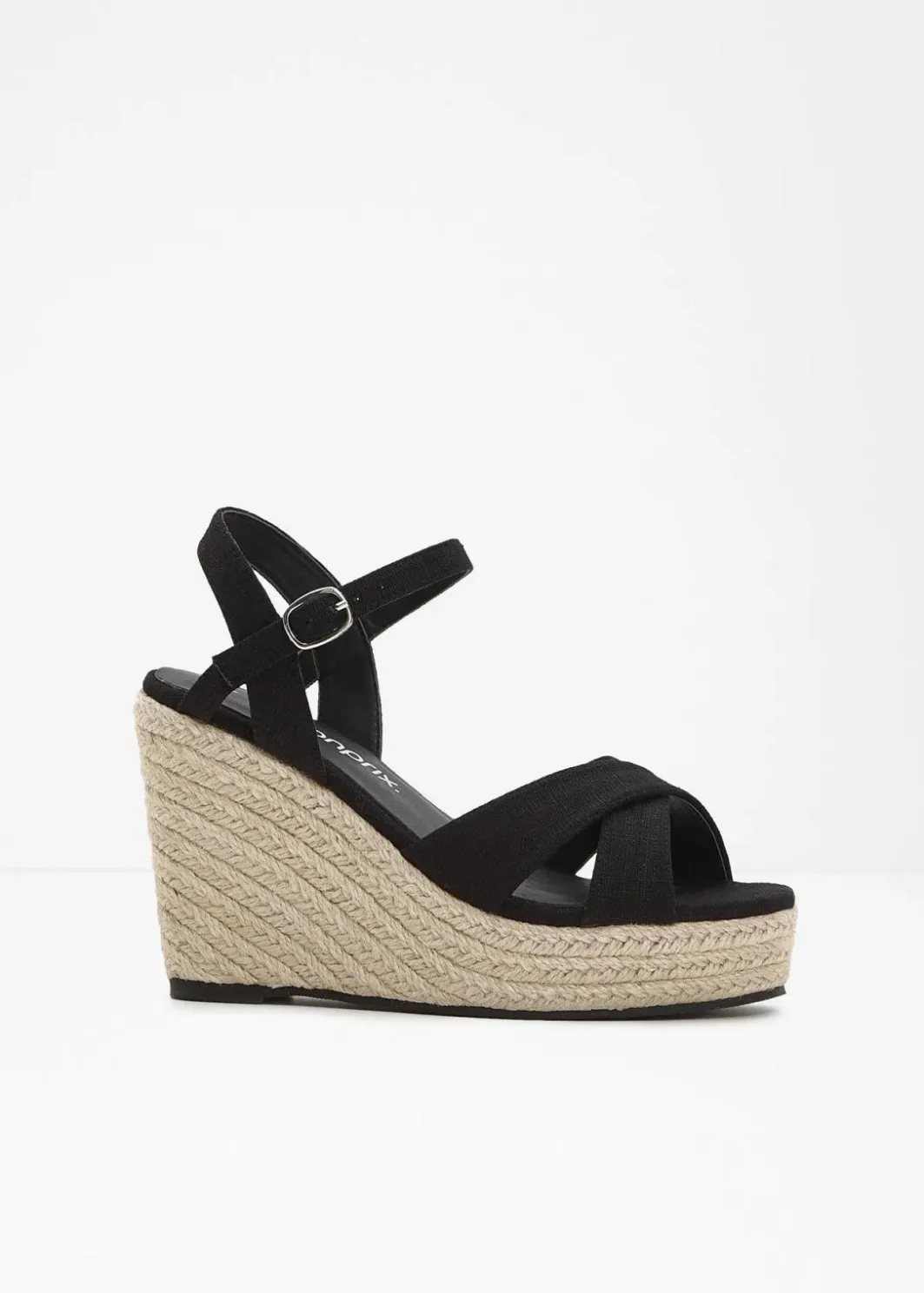 Damen bonprix Sommerschuhe|Keilsandaletten in Bast-Optik