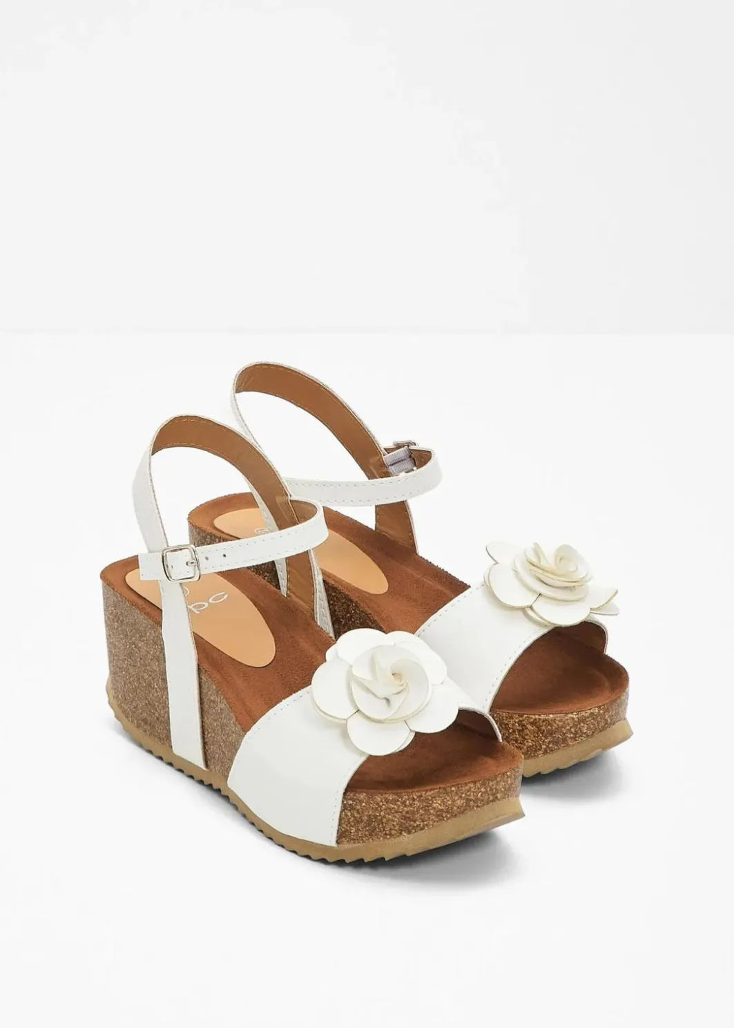 Damen bonprix Sommerschuhe|Keilsandaletten mit Blüten