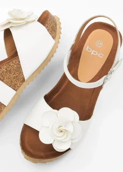 Damen bonprix Sommerschuhe|Keilsandaletten mit Blüten