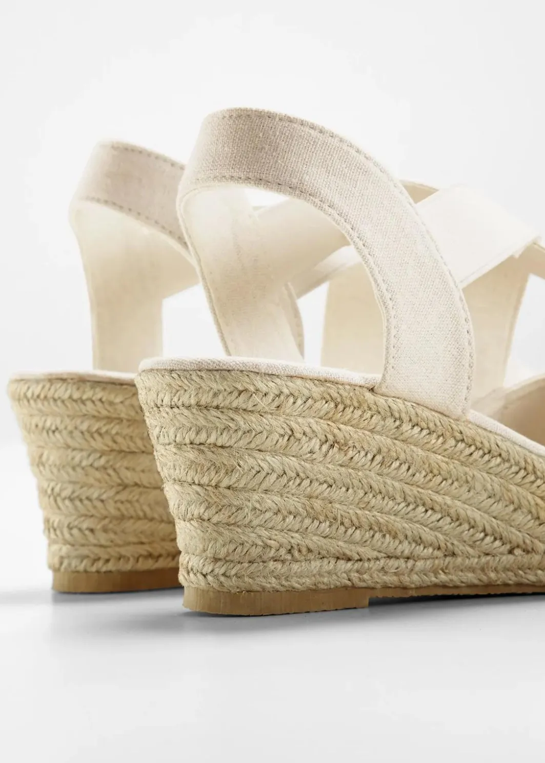 Damen bonprix Schuhe & Accessoires In Spezialgrößen·Schuhe In Übergröße|Schuhe & Accessoires In Spezialgrößen·Elastischer Schaft|Keilsandaletten mit elastischen Riemen