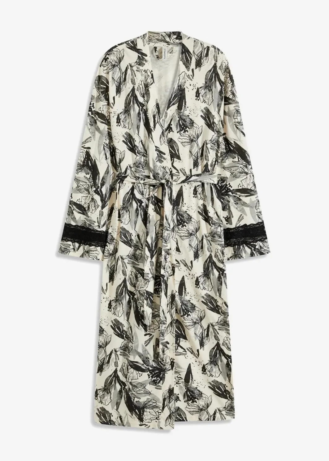 Kimono Bademantel aus softem Viskose-Mix Damen Wäsche·Bademäntel|Bademäntel