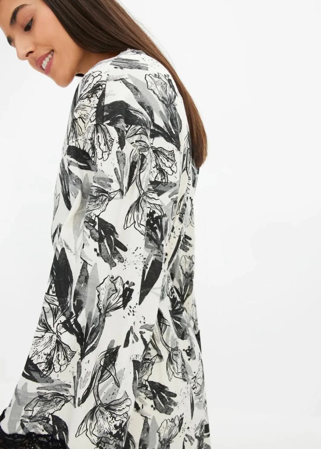 Kimono Bademantel aus softem Viskose-Mix Damen Wäsche·Bademäntel|Bademäntel