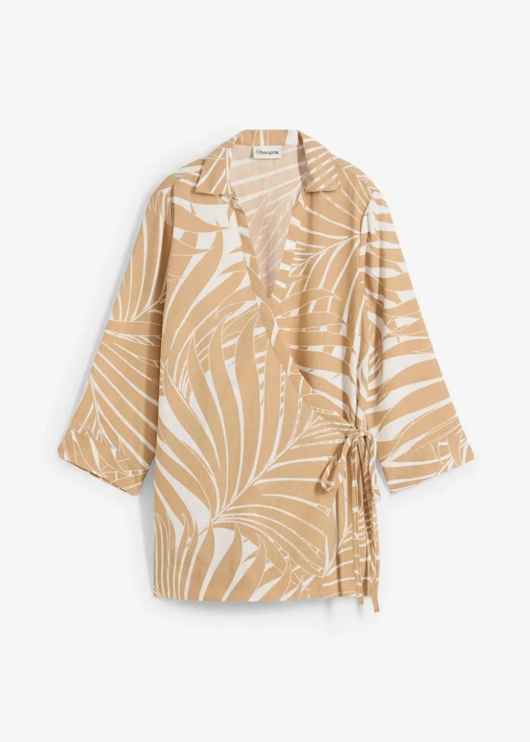 Damen bonprix Blusen & Tuniken|Bekleidung·Jacken & Mäntel|Kimono-Bluse in Leinenoptik