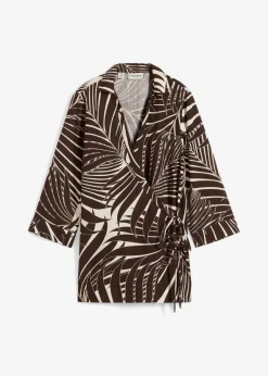 Damen bonprix Bekleidung·Jacken & Mäntel|Blusen & Tuniken|Kimono-Bluse in Leinenoptik