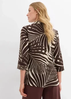 Damen bonprix Bekleidung·Jacken & Mäntel|Blusen & Tuniken|Kimono-Bluse in Leinenoptik