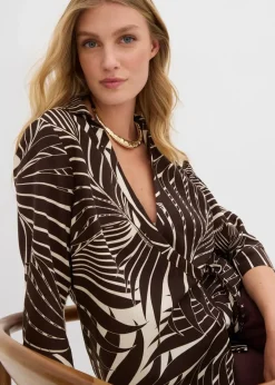 Damen bonprix Bekleidung·Jacken & Mäntel|Blusen & Tuniken|Kimono-Bluse in Leinenoptik