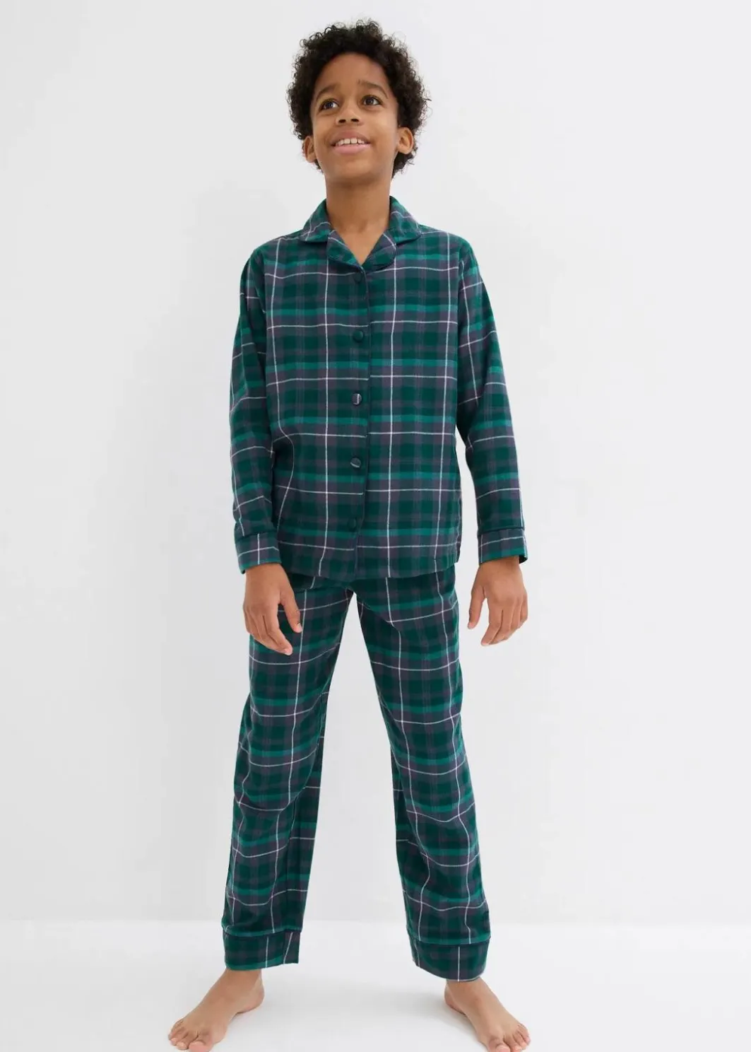 Kinder bonprix Jungen·Nachtwäsche|Mädchen·Nachtwäsche|Kinder Pyjama aus gewebten Flanell (2-tlg. Set)