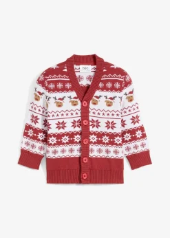 Clearance Kinder Strickjacke mit Weihnachtsmotiv Kinder Mädchen 2-8 Jahre·Sweat & Strick