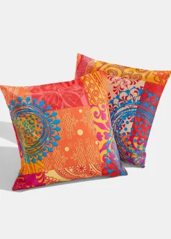 bonprix Kissen & Tagesdecken|Kissenbezüge|Kissenbezug mit Patchwork Druck (2er Pack)