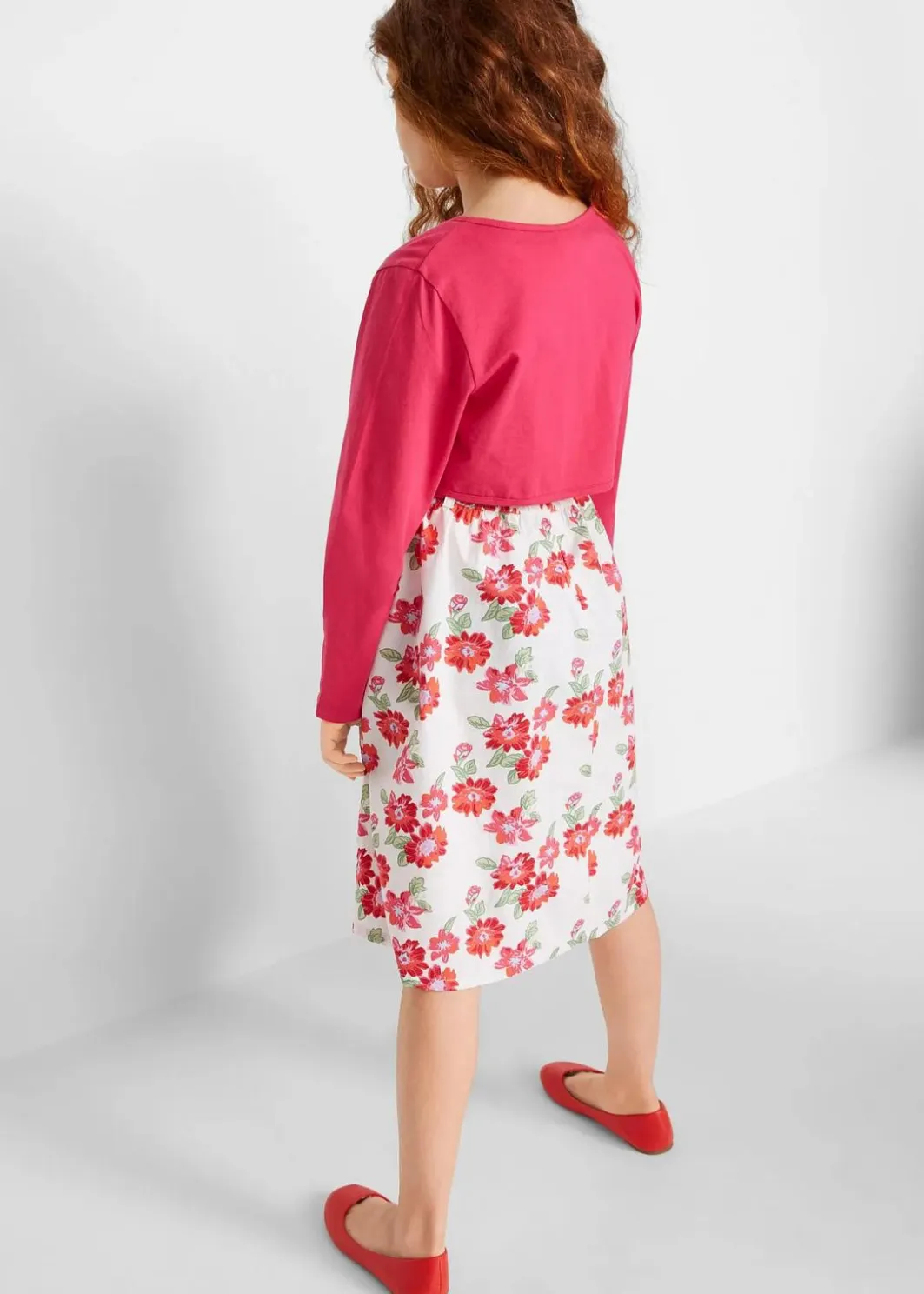 Kinder bonprix Mädchen 9-16 Jahre·Kleider & Jumpsuits|Kleid + Gürtel + Bolero (3-tlg. Set)