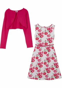 Kinder bonprix Mädchen 9-16 Jahre·Kleider & Jumpsuits|Kleid + Gürtel + Bolero (3-tlg. Set)