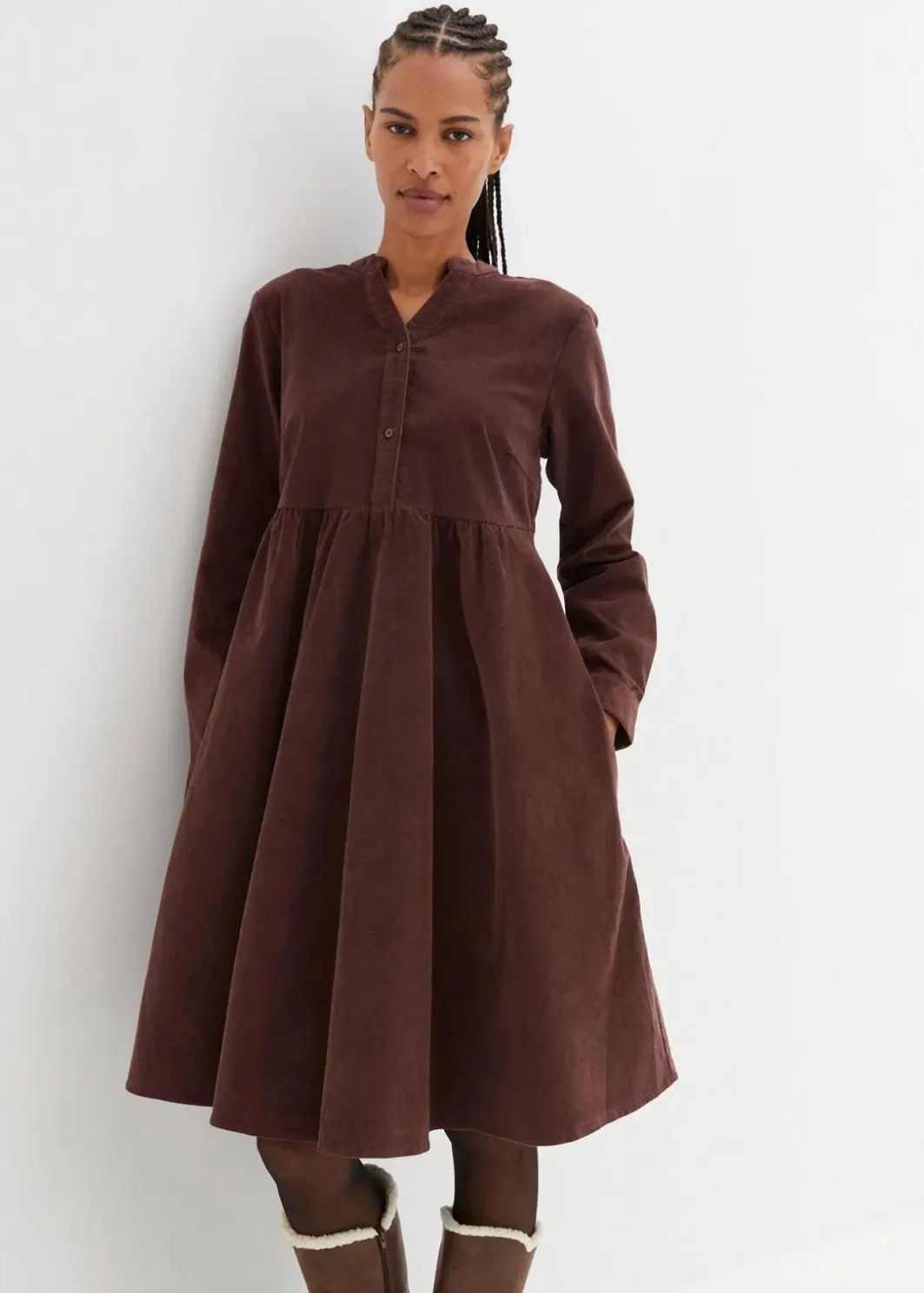 New Kleid aus Baumwollcord Damen Kleider|Bekleidung·Pullover & Strickjacken