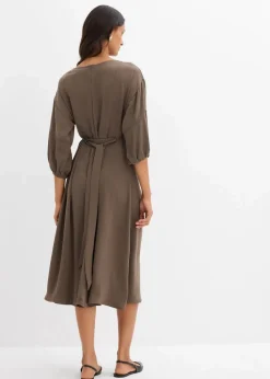 Damen bonprix Kleider|Bekleidung·Pullover & Strickjacken|Kleid aus Crinkleware