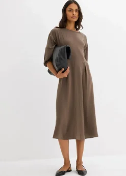 Damen bonprix Kleider|Bekleidung·Pullover & Strickjacken|Kleid aus Crinkleware